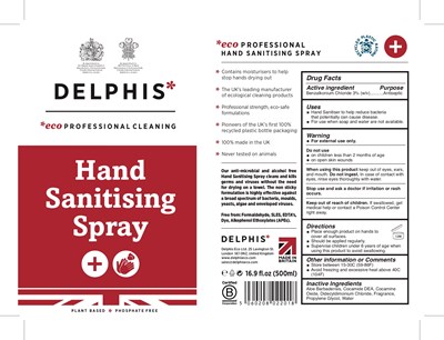 HSFM005_Label_500 mL.jpg Hand Sanitising Spray 500 mL - HSFM005 Label 500 mL